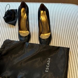 Escada black heels size 37
